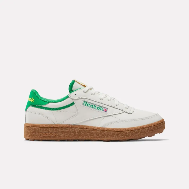 REEBOK FOOTWEAR MEN Club C Golf Shoes CHALK/CLASSIC GREEN made by Reebok