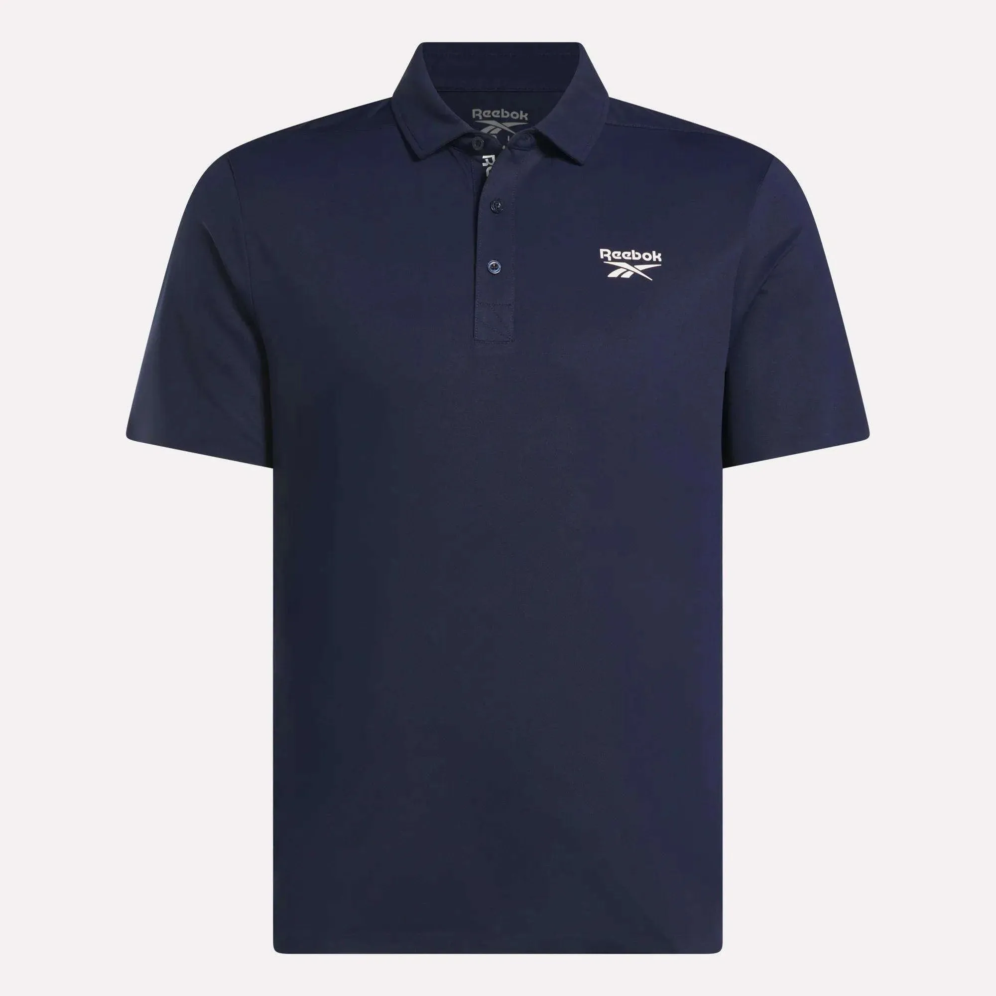 REEBOK APPAREL MEN Golf Pique Short Sleeve Polo VECTOR NAVY sold by Reebok product image thumbnail 4