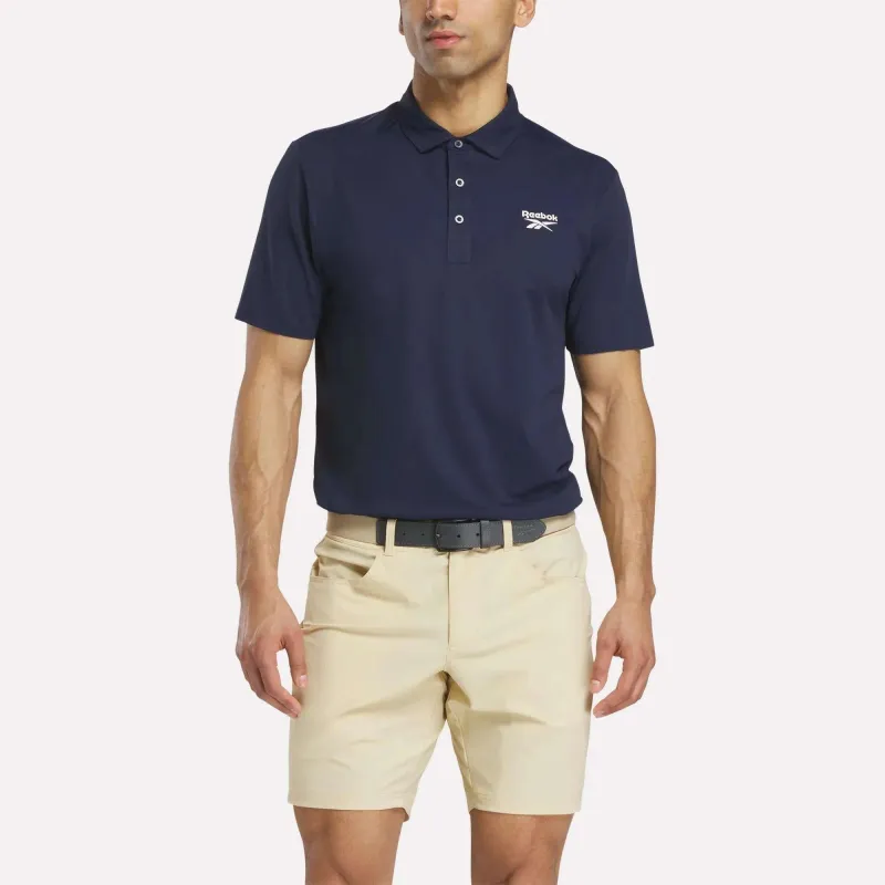 REEBOK APPAREL MEN Golf Pique Short Sleeve Polo VECTOR NAVY made by Reebok