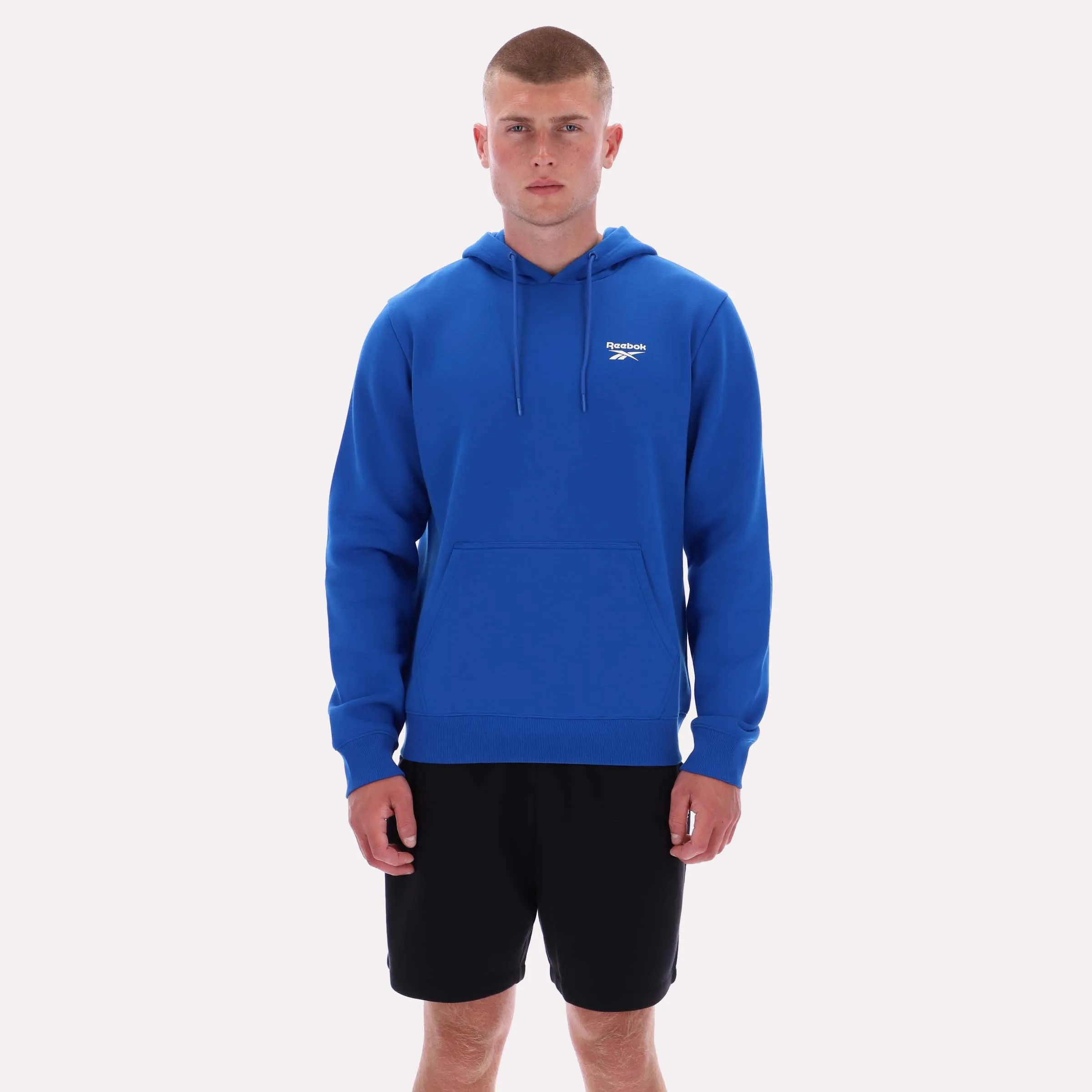 REEBOK APPAREL MEN Essential Logo Hoodie VECTOR BLUE sold by Reebok
