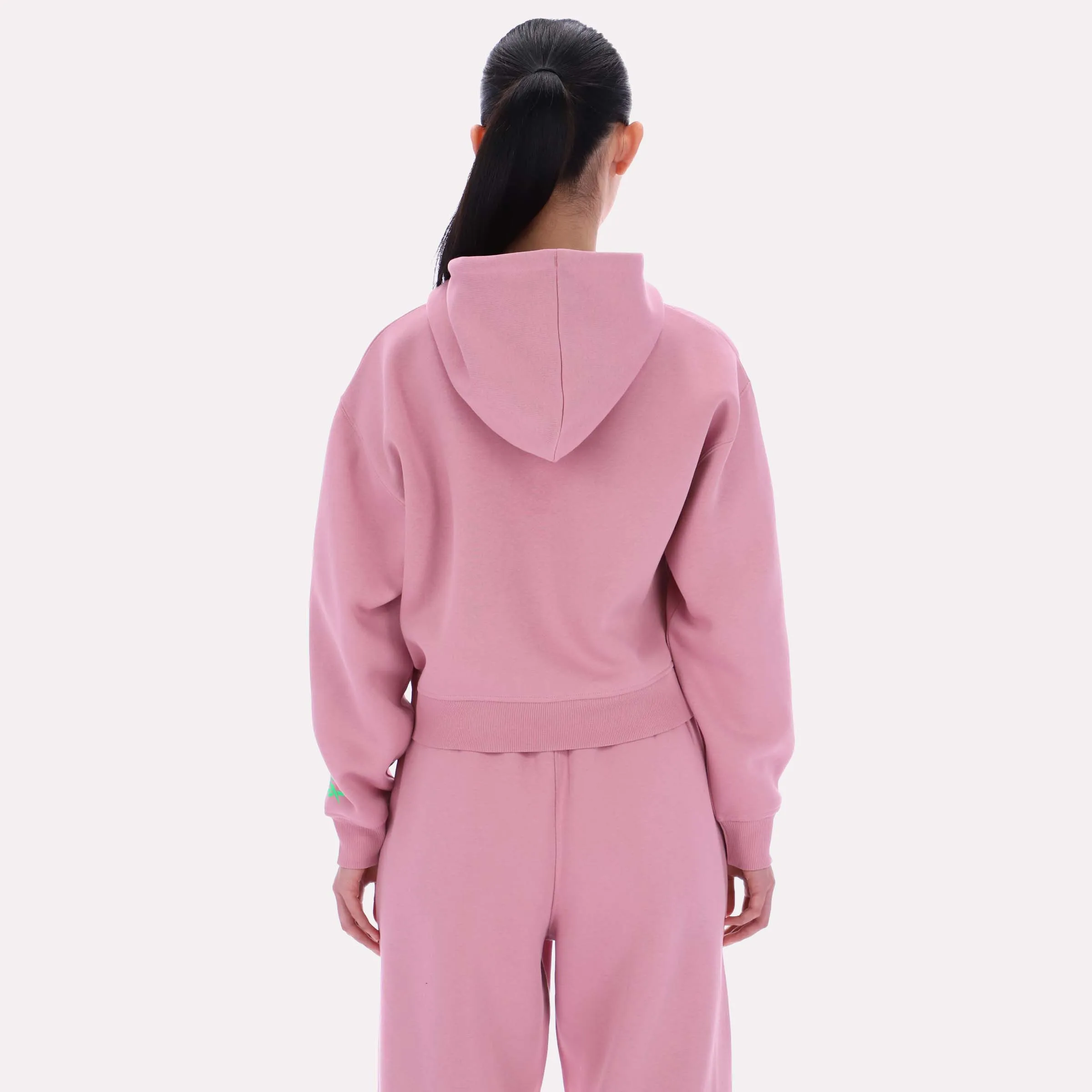 REEBOK APPAREL WOMEN Triple Boucle Logo Hoodie DUSTY ROSE sold by Reebok product image thumbnail 2