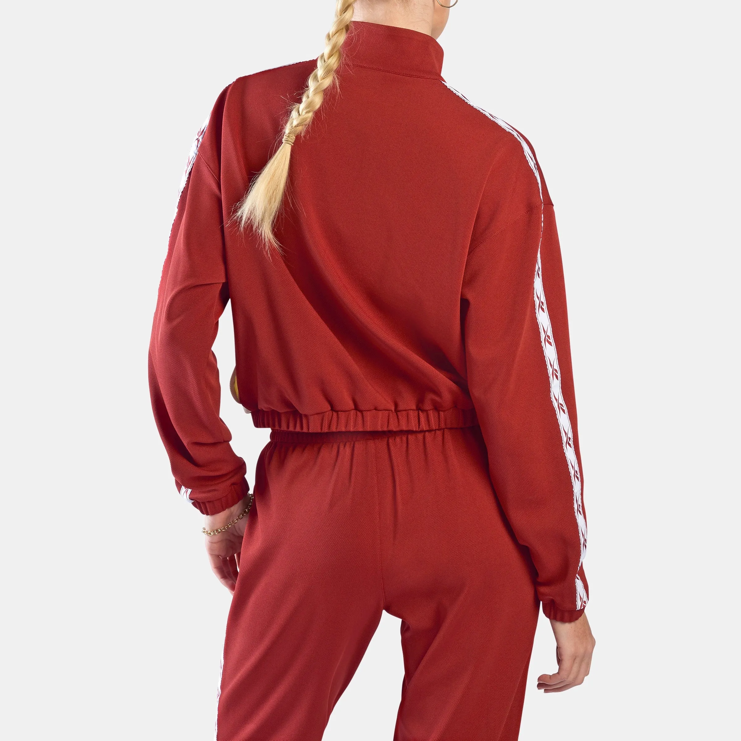 REEBOK APPAREL WOMEN Heritage Taped Track Jacket HERITAGE RED/LINEN sold by Reebok product image thumbnail 3