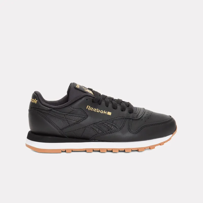 REEBOK FOOTWEAR WOMEN Classic Leather Shoes BLACK/WHITE/GUM made by Reebok