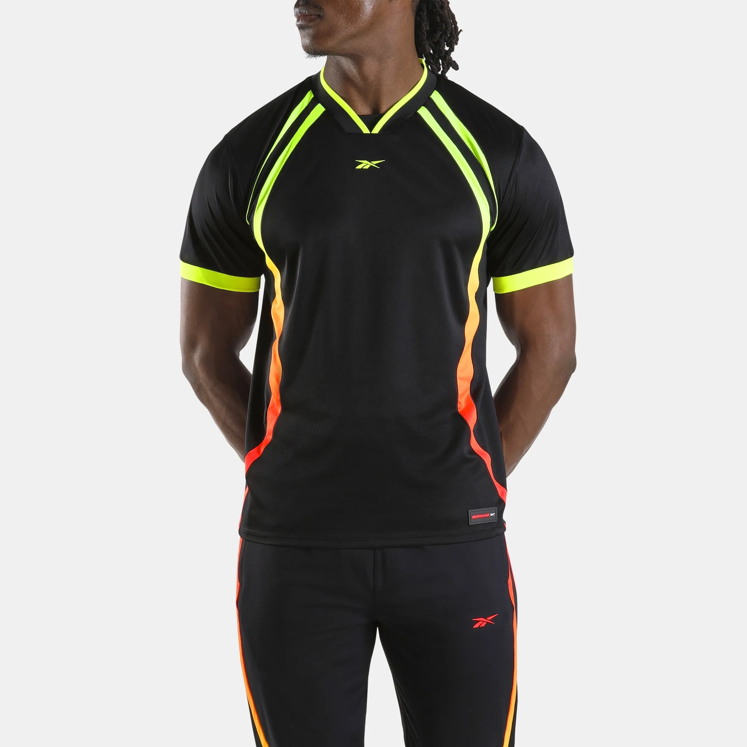 REEBOK APPAREL MEN Sidewinder Football Jersey BLACK/DIGITAL LIME/NEON CHERRY sold by Reebok