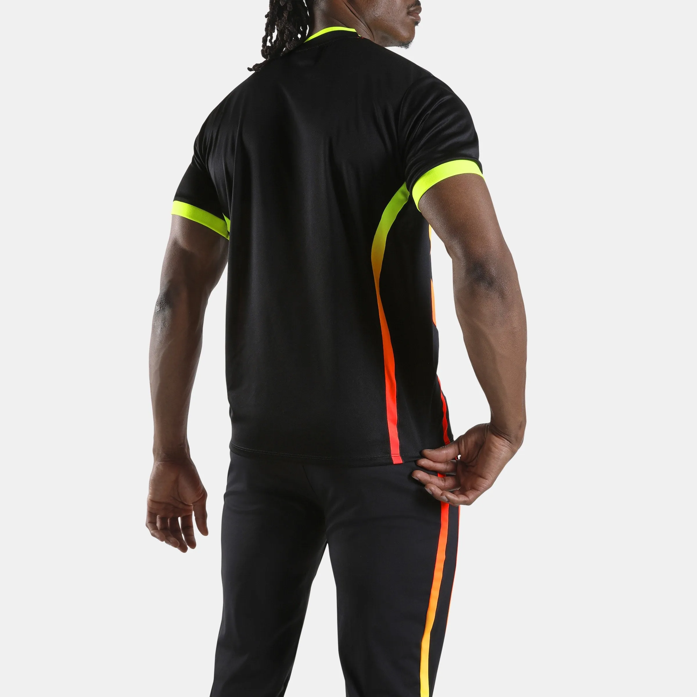 REEBOK APPAREL MEN Sidewinder Football Jersey BLACK/DIGITAL LIME/NEON CHERRY sold by Reebok product image thumbnail 2