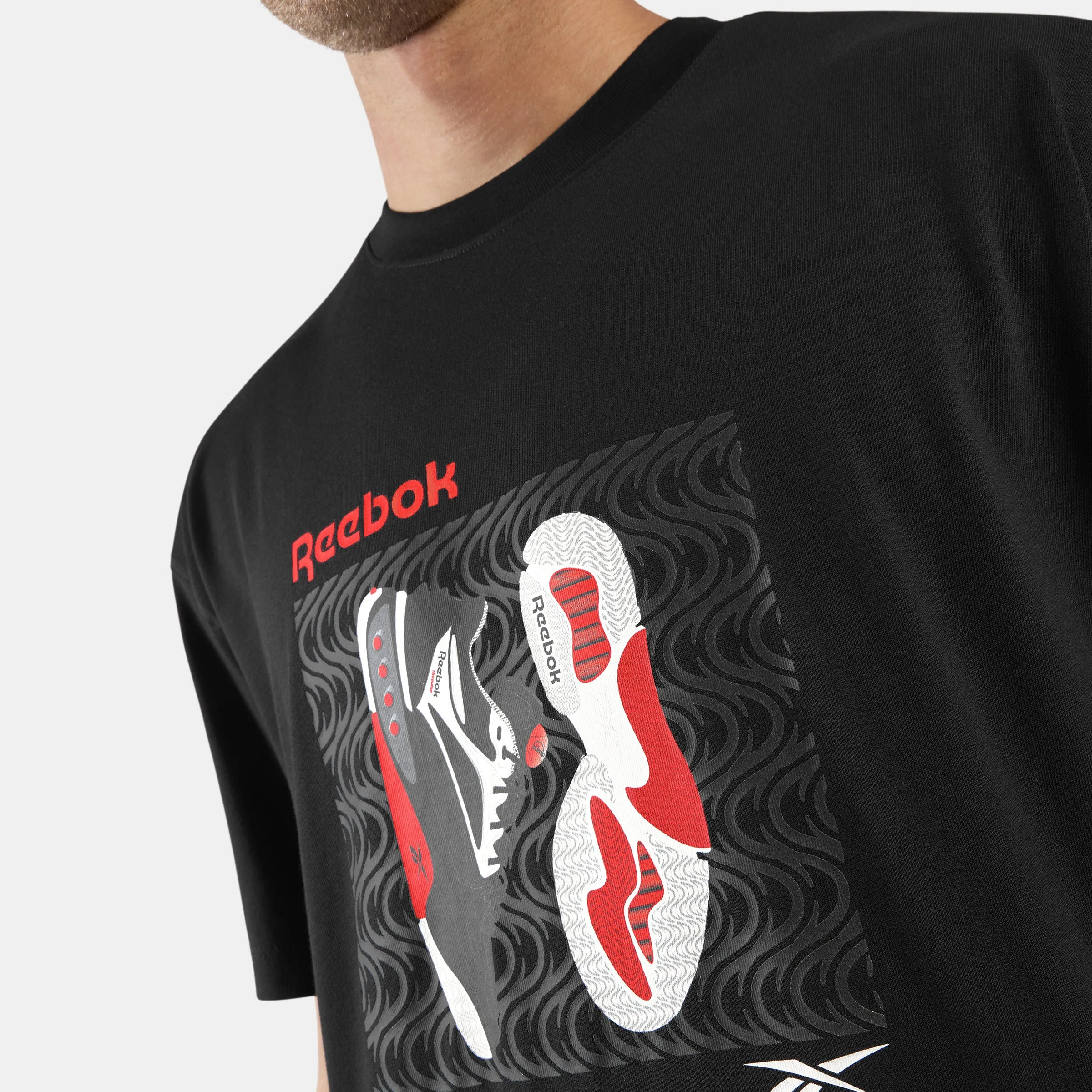 REEBOK APPAREL MEN Engine-A Pump T-Shirt BLACK sold by Reebok product image thumbnail 4