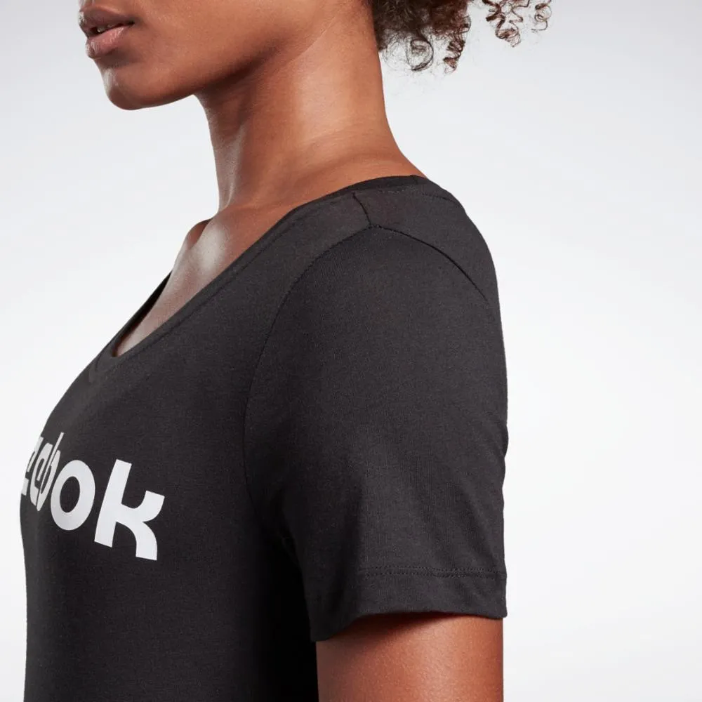 Reebok Apparel Women Training Essentials Graphic Tee BLACK sold by Reebok product image thumbnail 5