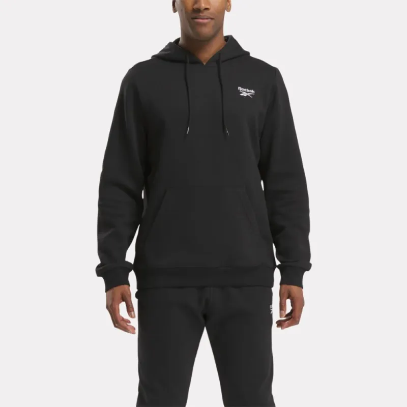 Reebok Apparel Men Reebok Identity Small Logo Fleece Hoodie BLACK sold by Reebok