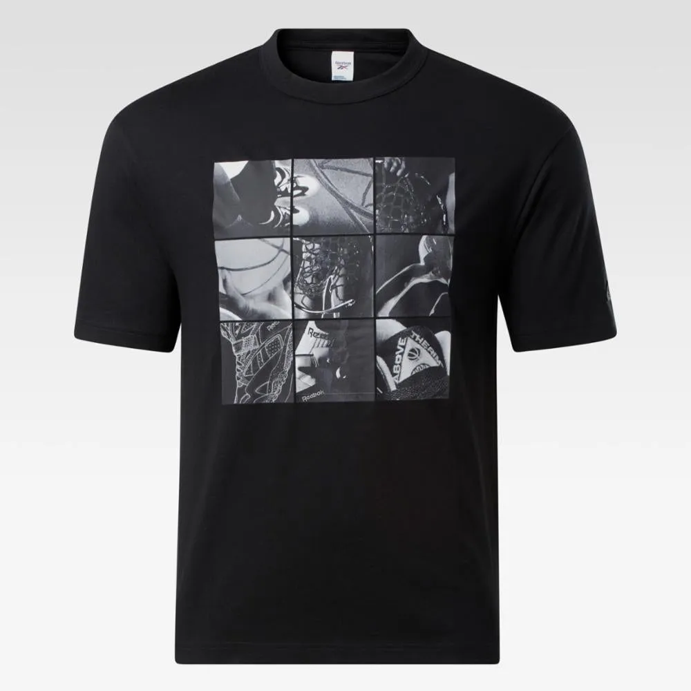 Reebok Apparel Men Above The Rim Collage T-Shirt BLACK sold by Reebok