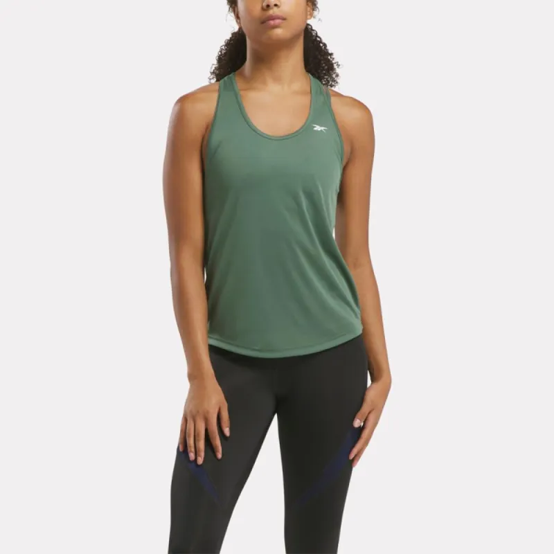 Reebok Apparel Women Workout Ready Mesh Back Tank Top ESCAPE GREEN sold by Reebok