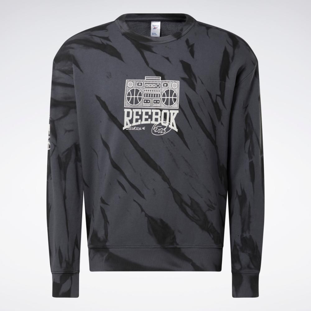 Reebok Apparel Men Classics Block Party Crew Sweatshirt PURGRY sold by Reebok