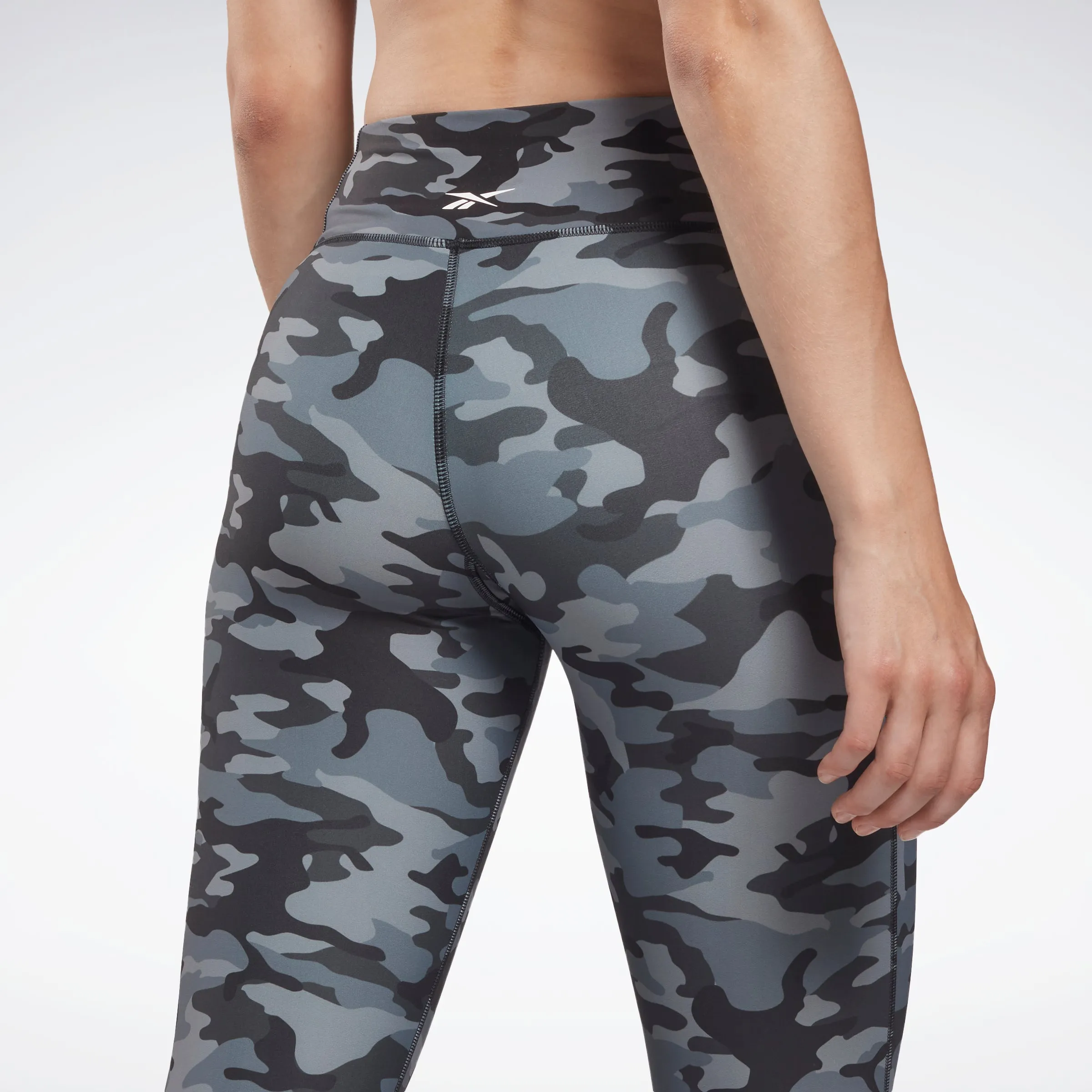 Reebok Apparel Women Lux Bold Camo Print Leggings Black sold by Reebok product image thumbnail 4