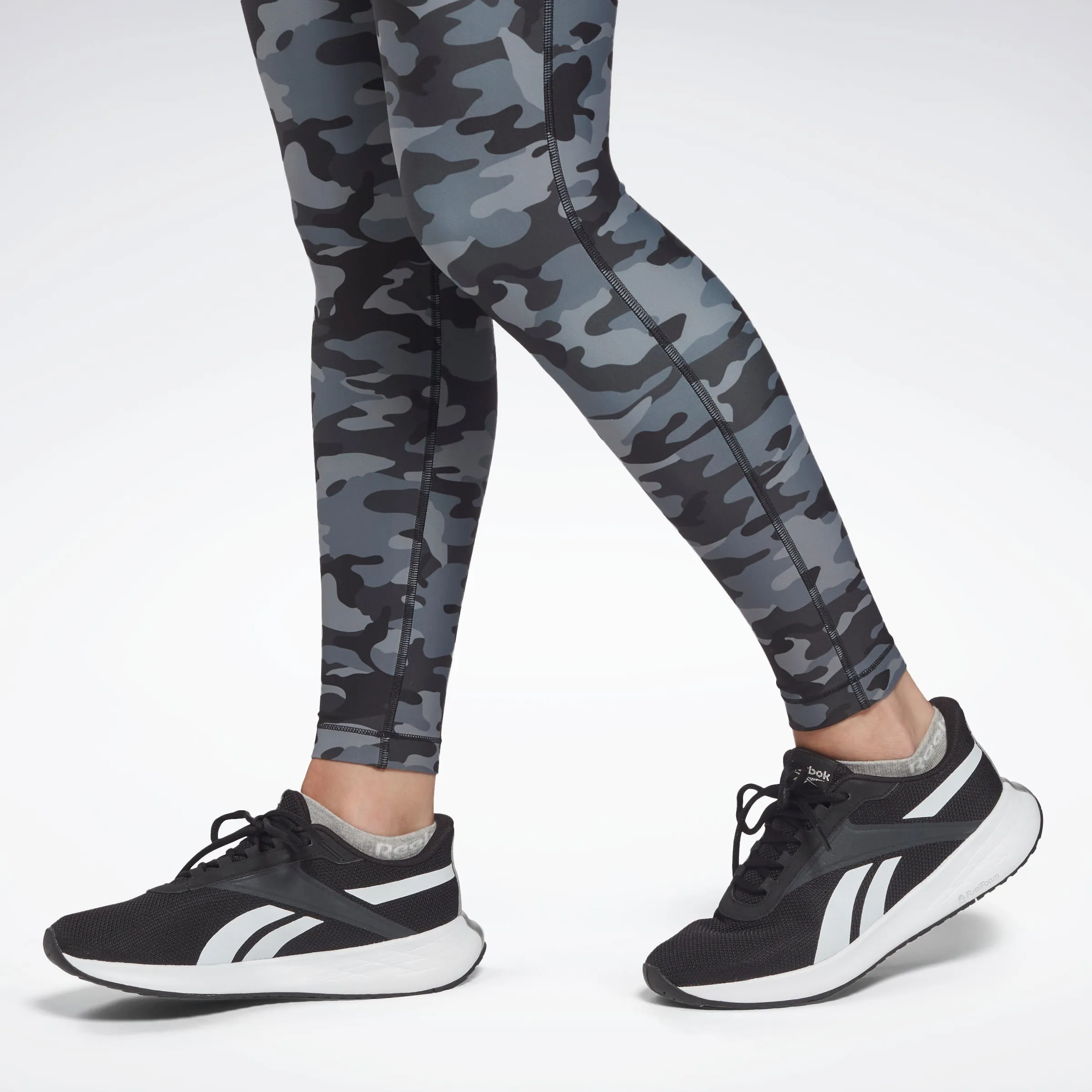 Reebok Apparel Women Lux Bold Camo Print Leggings Black sold by Reebok product image thumbnail 5