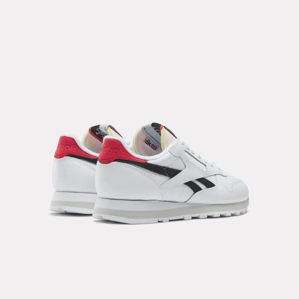 Reebok Footwear Men Classic Leather Shoes FTWWHT/CBLACK/VECTRED sold by Reebok product image thumbnail 3