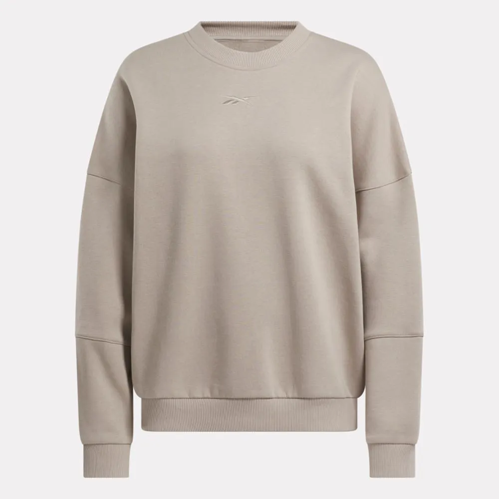Reebok Apparel Women Lux Oversized Crewneck Sweatshirt ASH sold by Reebok