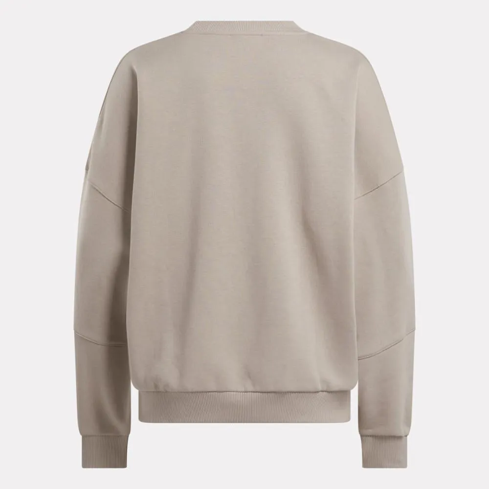 Reebok Apparel Women Lux Oversized Crewneck Sweatshirt ASH sold by Reebok product image thumbnail 2