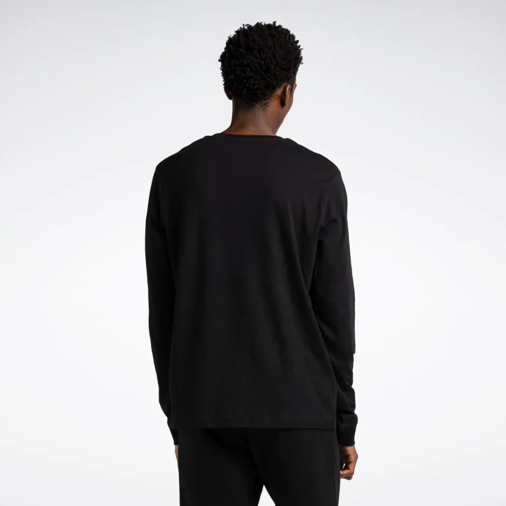 Reebok Apparel Men Reebok Identity Long-Sleeve T-Shirt BLACK sold by Reebok product image thumbnail 3