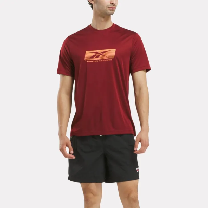 Reebok Apparel Men No Matter the Distance Graphic T-Shirt RICH MAROON made by Reebok