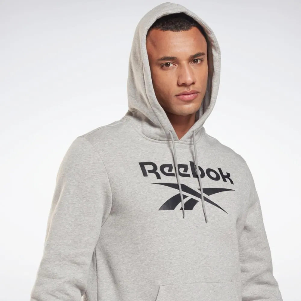 Reebok Apparel Men Reebok Identity Fleece Hoodie MGREYH/BLACK sold by Reebok product image thumbnail 4