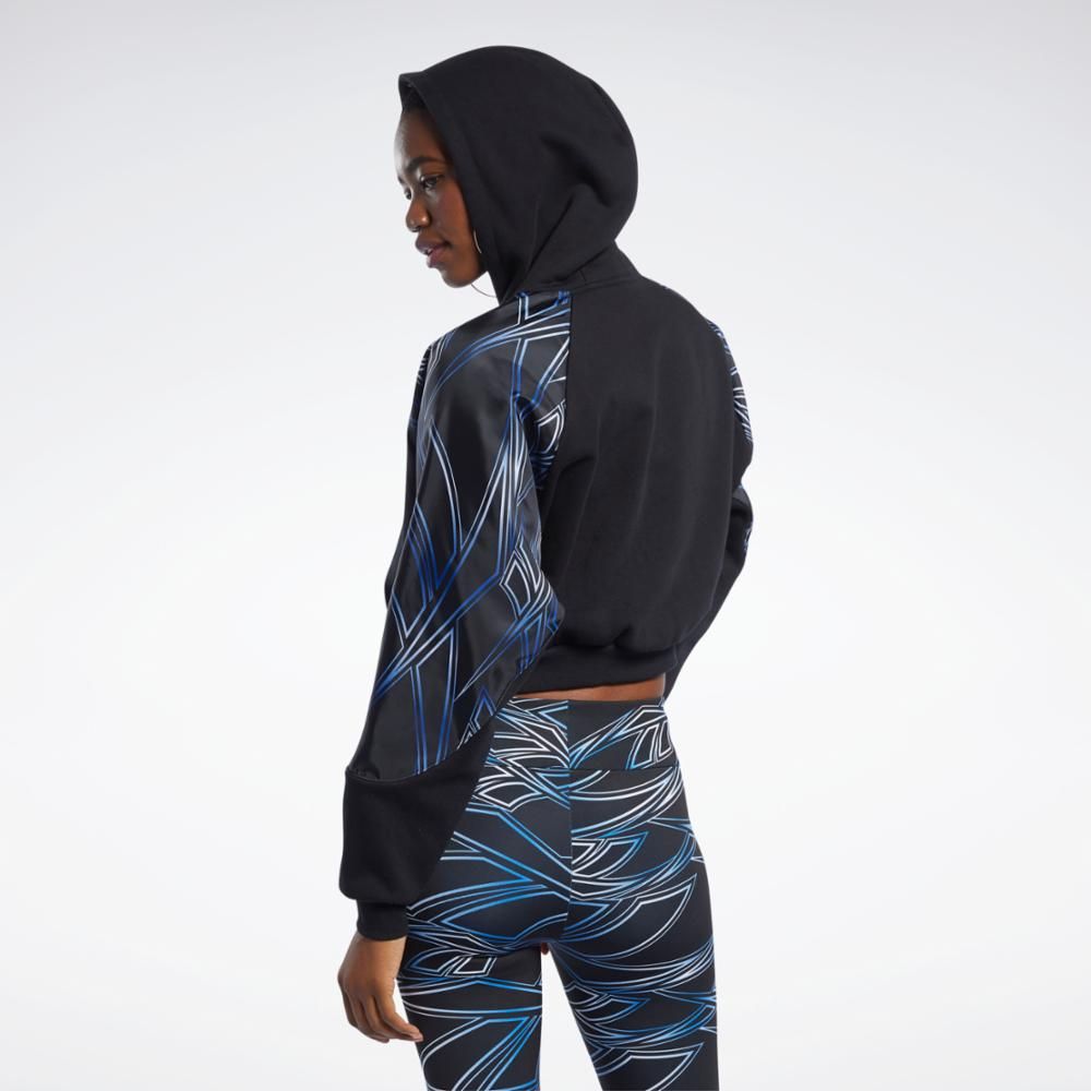 Reebok Apparel Women Classics Graphics Cropped Hoodie BLACK sold by Reebok product image thumbnail 3