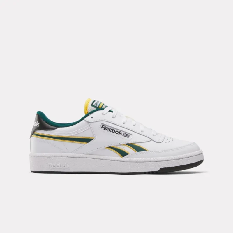 Reebok Footwear Men Club C Revenge Shoes WHITE/FIERCEGOLD/CLGTGREEN sold by Reebok