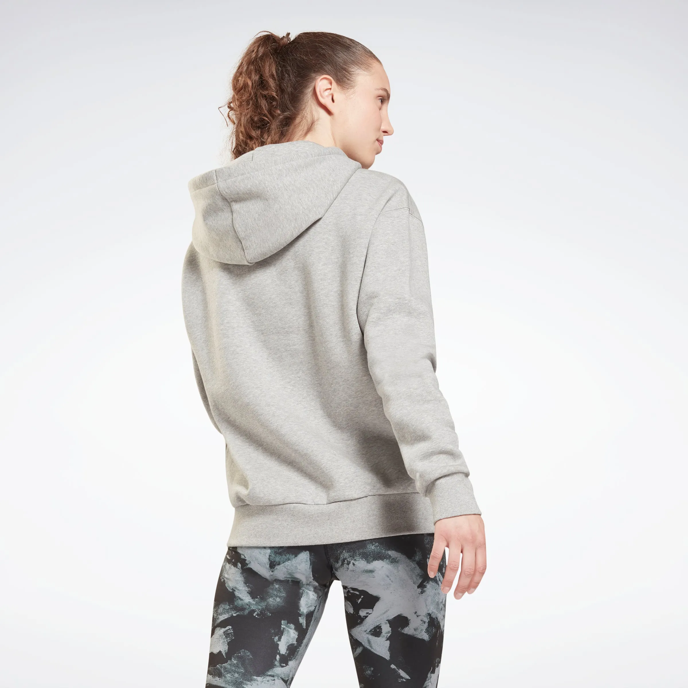Reebok Apparel Women Reebok Identity Logo Fleece Hoodie Mgreyh sold by Reebok product image thumbnail 3