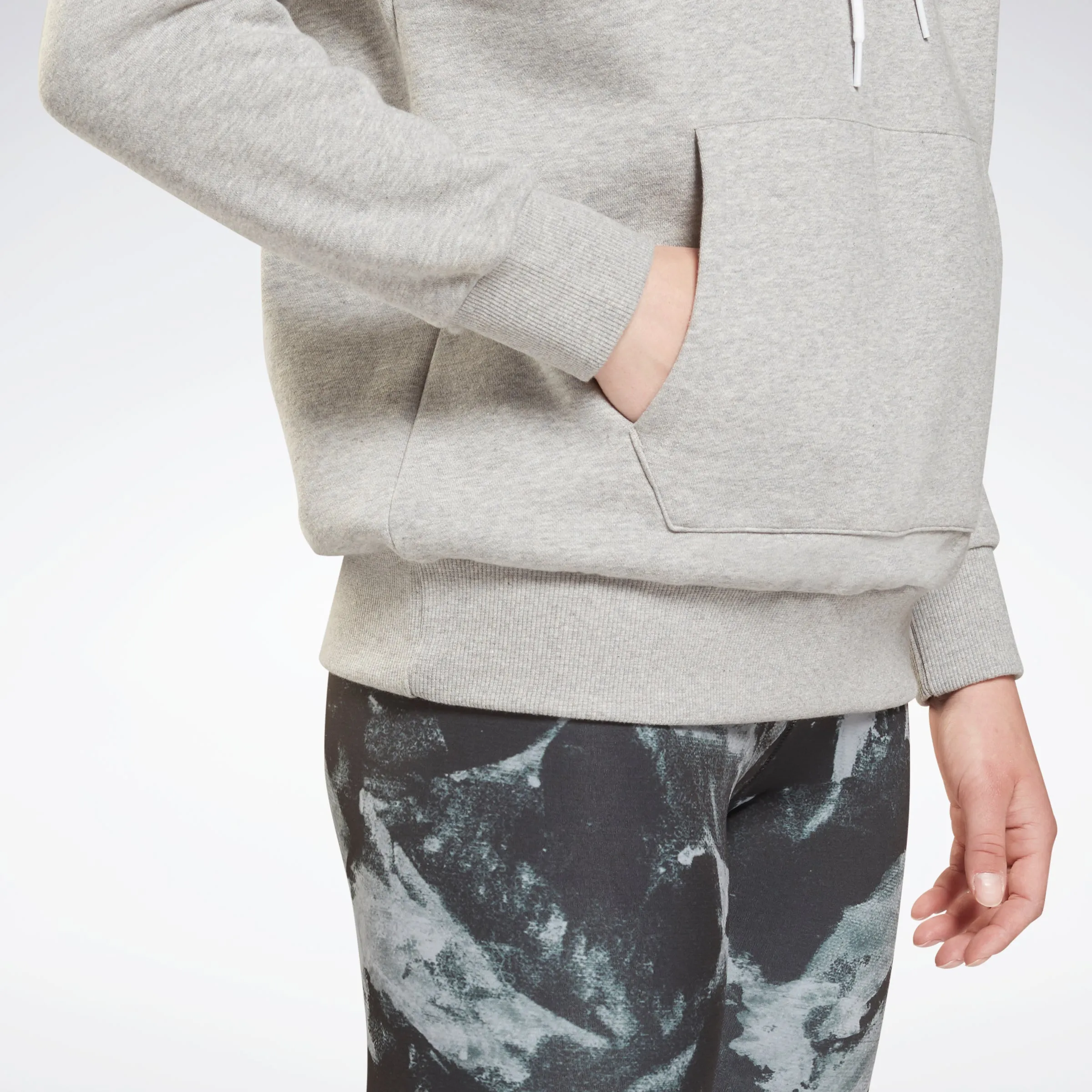 Reebok Apparel Women Reebok Identity Logo Fleece Hoodie Mgreyh sold by Reebok product image thumbnail 5