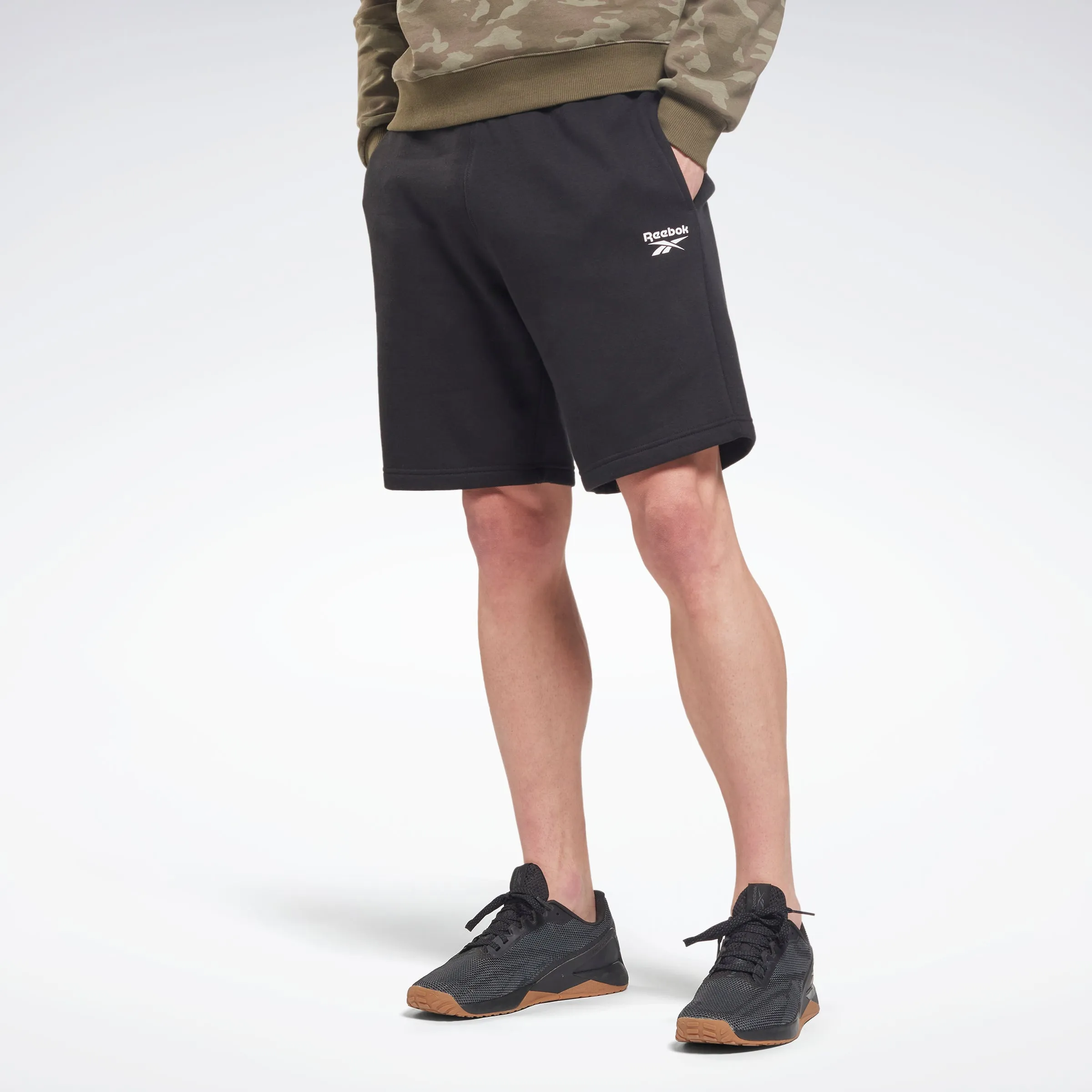 Reebok Apparel Men Reebok Identity Fleece Shorts Black sold by Reebok