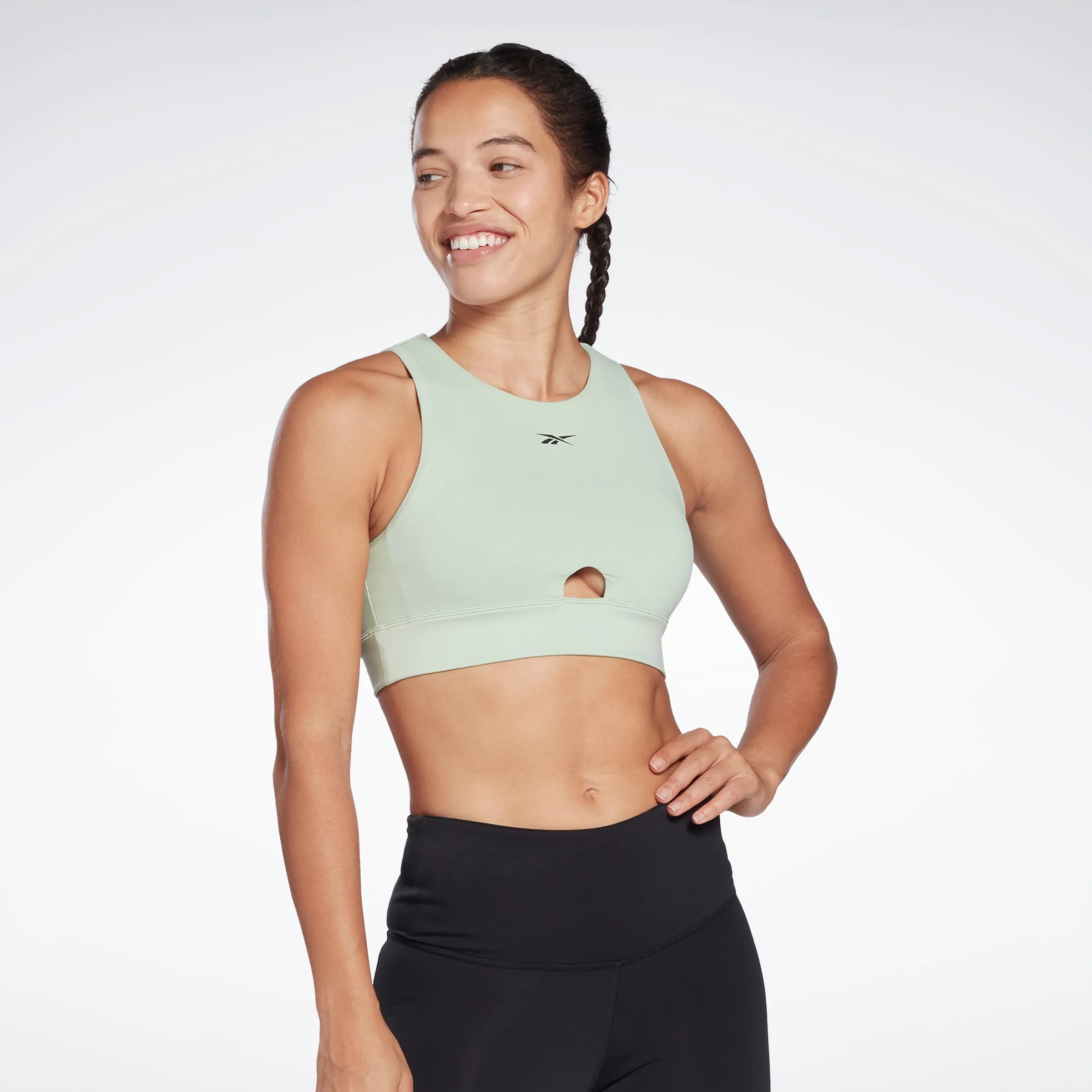 Reebok Apparel Women Studio Beyond The Sweat Crop Top Lgtsag sold by Reebok