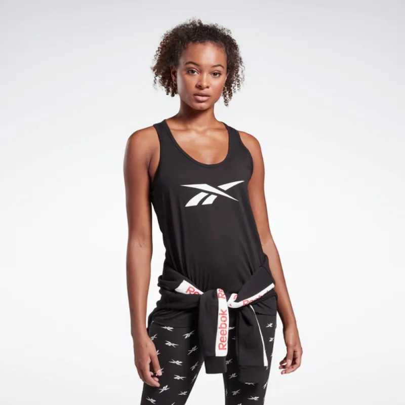 Reebok Apparel Women Training Essentials Graphic Tank Top BLACK sold by Reebok