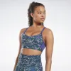 Reebok Apparel Women Lux Speckle Modern Safari Strappy Bra Forgrn sold by Reebok
