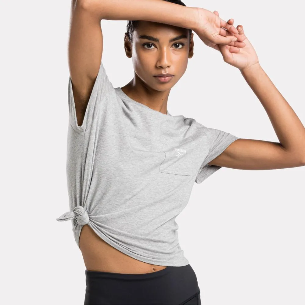 Reebok Apparel Women Reebok Identity Pocket T-Shirt MEDIUM GREY HEATHER sold by Reebok product image thumbnail 5