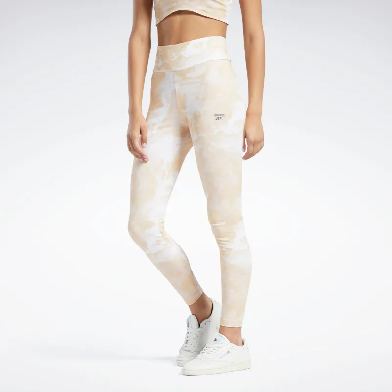 Reebok Apparel Women Classics Cloud Splatter-Print Leggings Stucco sold by Reebok