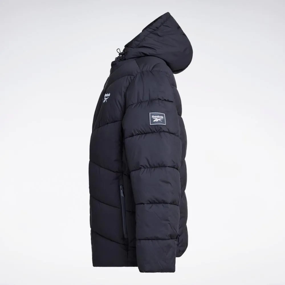 Reebok Apparel Men Classic Hooded Puffer Jacket BLACK sold by Reebok product image thumbnail 3