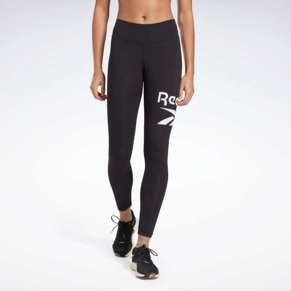 Reebok Apparel Women Reebok Identity Logo Leggings BLACK sold by Reebok