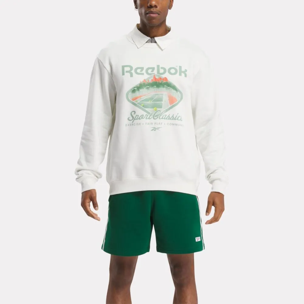 Reebok Apparel Men Classics Court Sport Crew Sweatshirt CHALK sold by Reebok