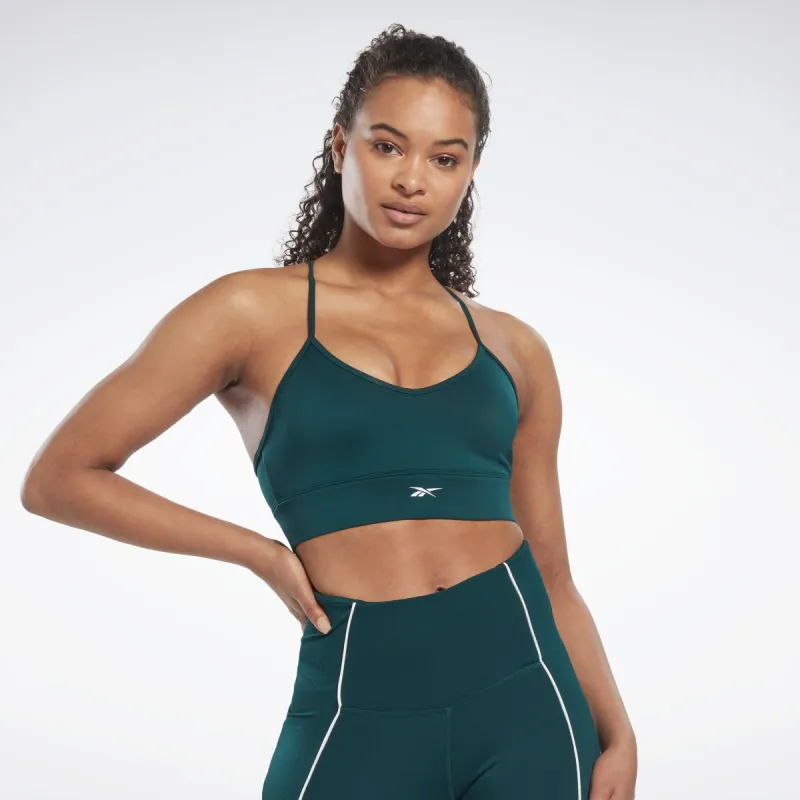 Reebok Apparel Women Workout Ready Sports Bra Forgrn sold by Reebok