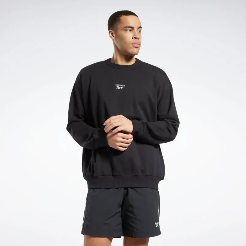 Reebok Apparel Men Classics Small Vector Crew Sweatshirt Black sold by Reebok