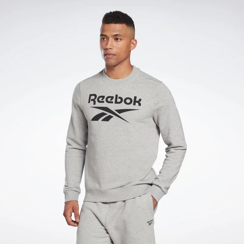 Reebok Apparel Men Reebok Identity Big Logo Crew Mgreyh/Black sold by Reebok