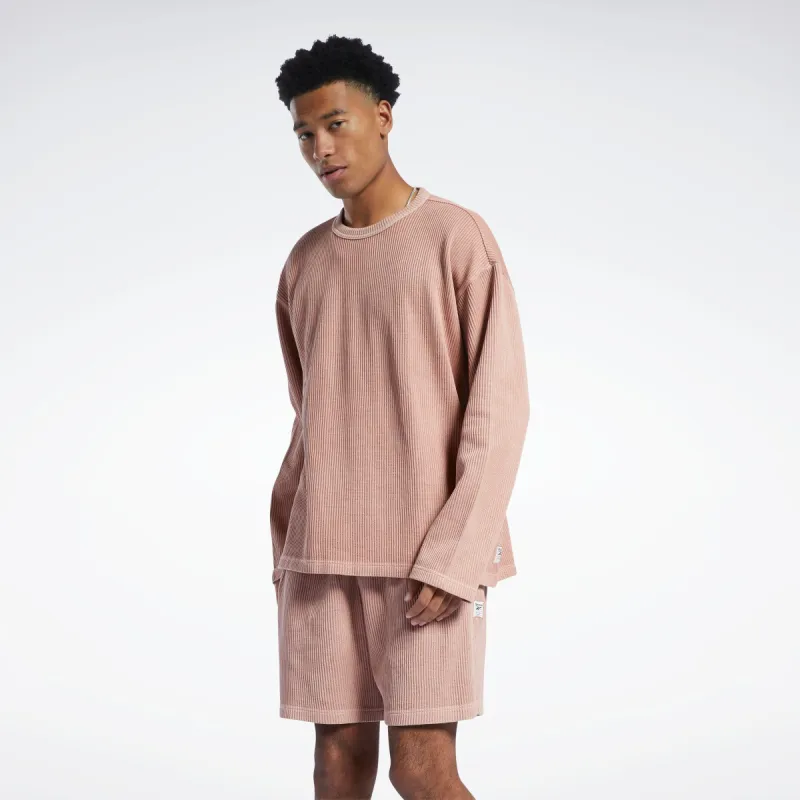 Reebok Apparel Men Classics Natural Dye Waffle Crew Sweatshirt Cancor sold by Reebok