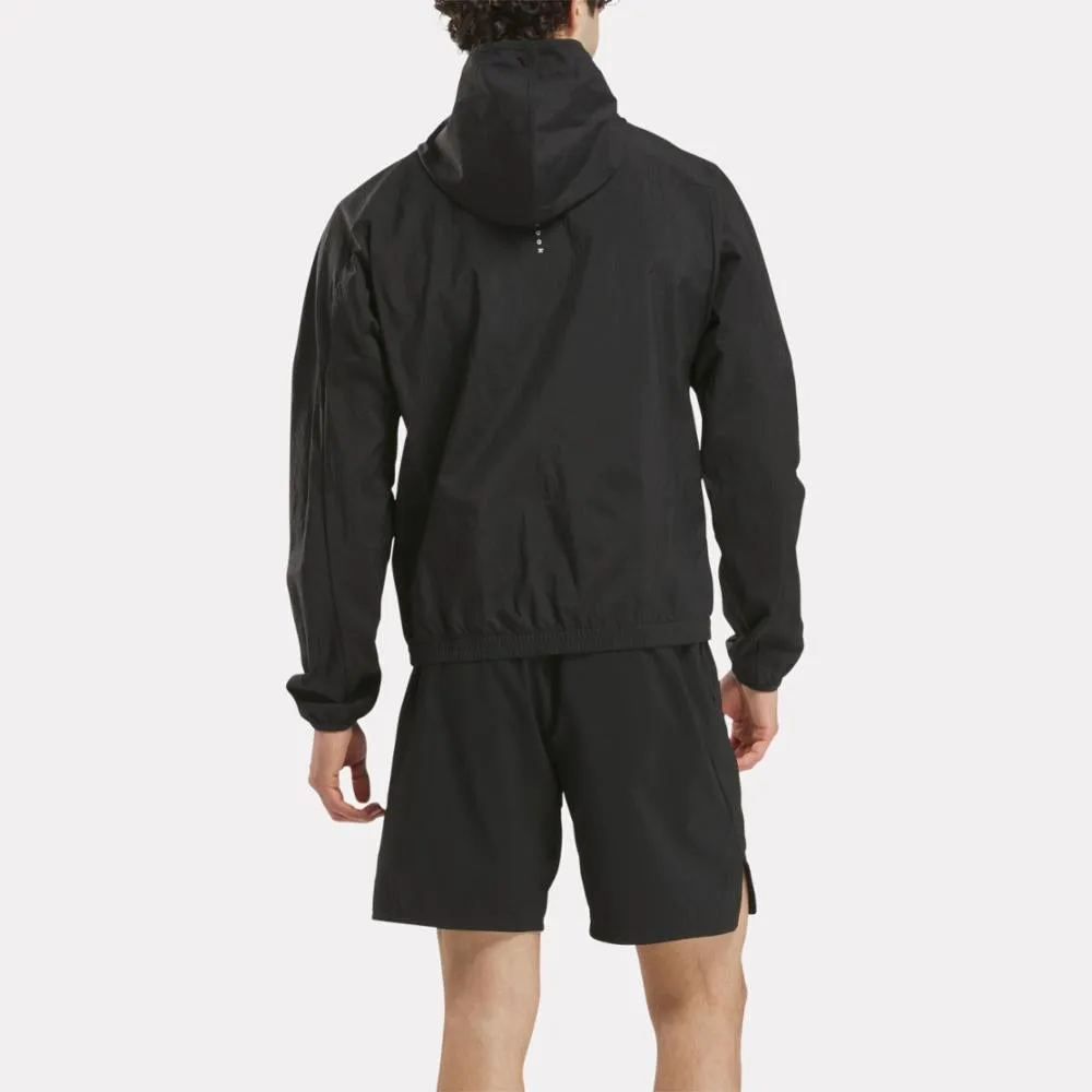 Reebok Apparel Men Running Woven Wind Jacket BLACK sold by Reebok product image thumbnail 3