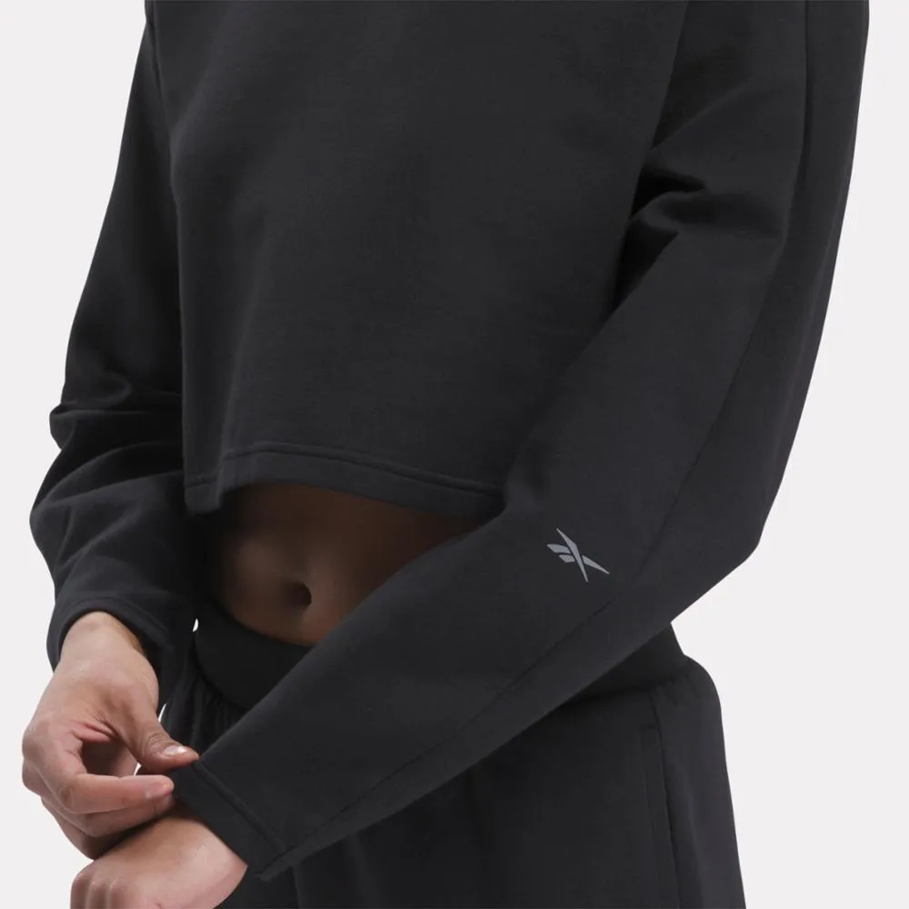 Reebok Apparel Women Active Collective DREAMBLEND Mid-Layer Sweatshirt BLACK sold by Reebok product image thumbnail 4