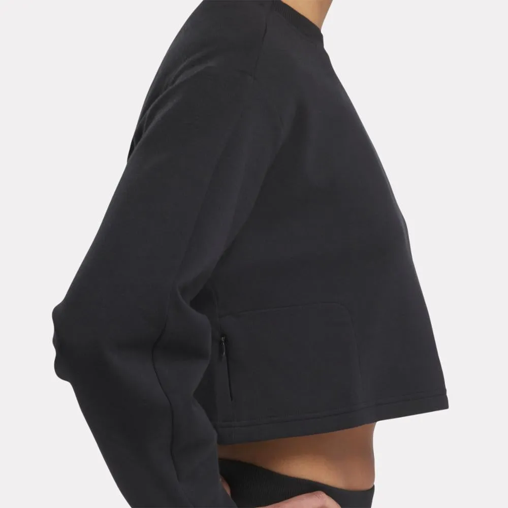 Reebok Apparel Women Active Collective DREAMBLEND Mid-Layer Sweatshirt BLACK sold by Reebok product image thumbnail 5