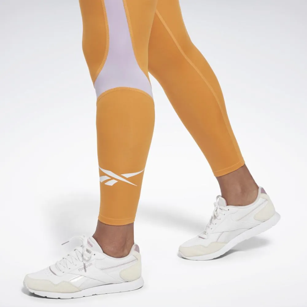 Reebok Apparel Women Workout Ready Vector Leggings PEAFUZ sold by Reebok product image thumbnail 4