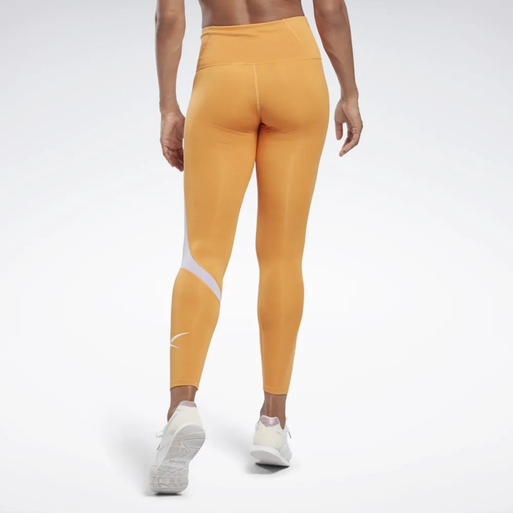 Reebok Apparel Women Workout Ready Vector Leggings PEAFUZ sold by Reebok product image thumbnail 3