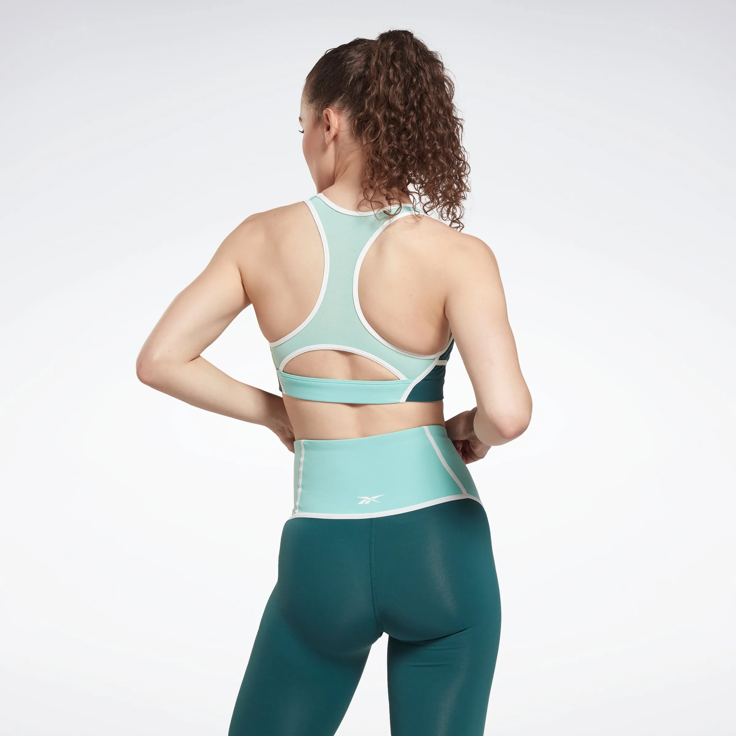 Reebok Apparel Women Lux Racer Colorblocked Padded Bra Forgrn sold by Reebok product image thumbnail 3