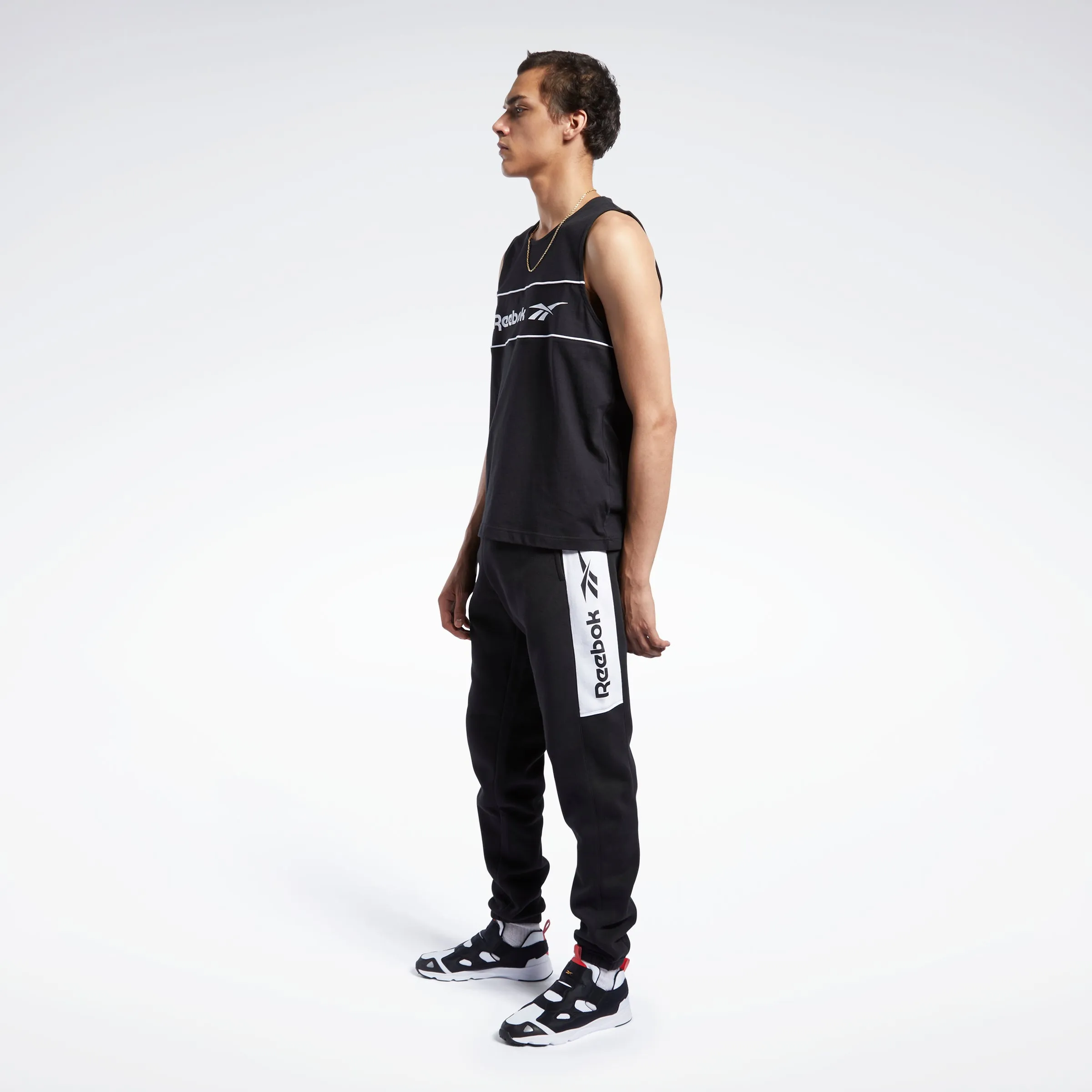 Reebok Apparel Men Classics Linear Pants Black sold by Reebok product image thumbnail 2