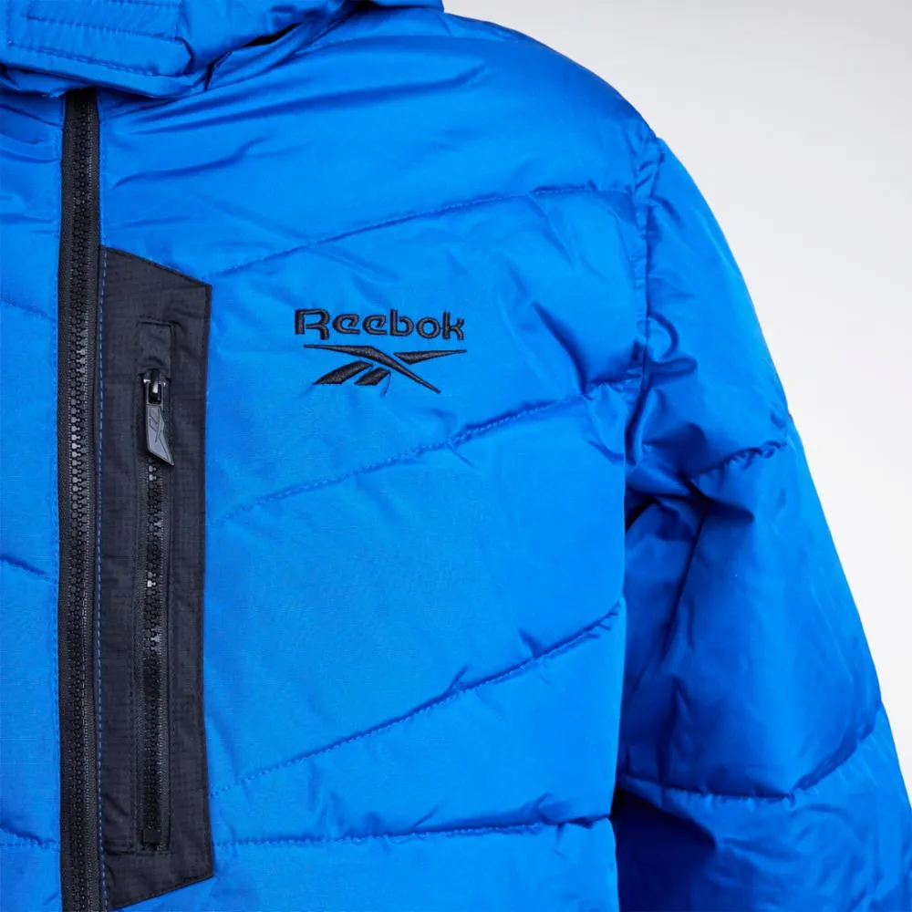 Reebok Apparel Men Quilted Puffer Winter Jacket VECTOR BLUE sold by Reebok product image thumbnail 5