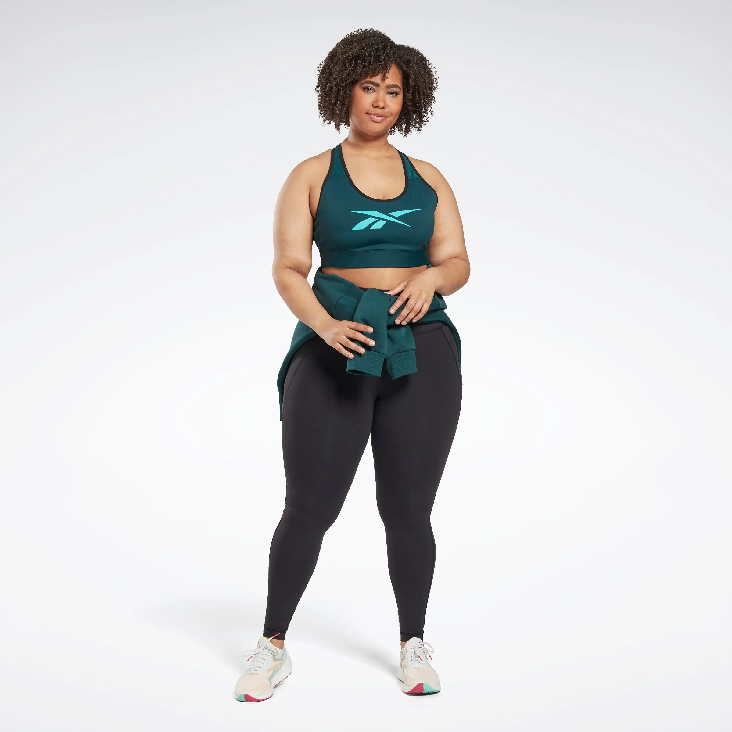 Reebok Apparel Women Reebok Lux Vector Racer Sports Bra (Plus Size) Forest Green sold by Reebok product image thumbnail 2