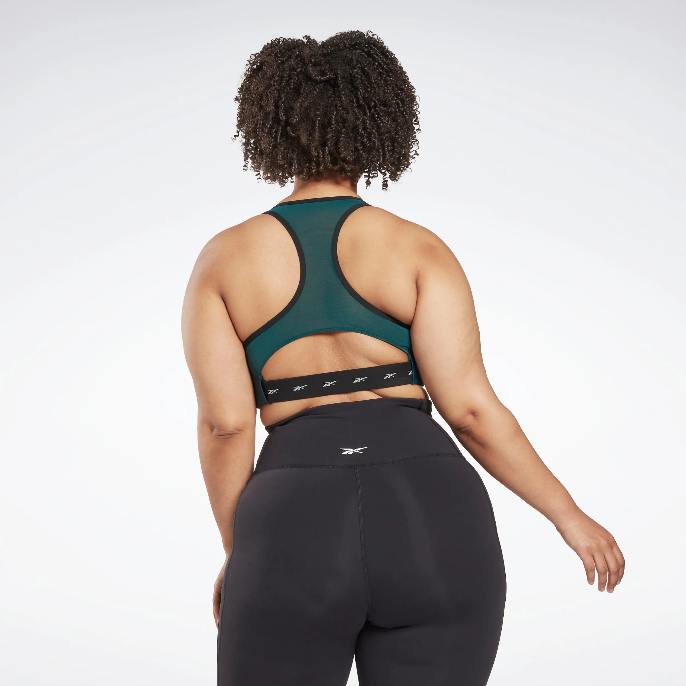Reebok Apparel Women Reebok Lux Vector Racer Sports Bra (Plus Size) Forest Green sold by Reebok product image thumbnail 3